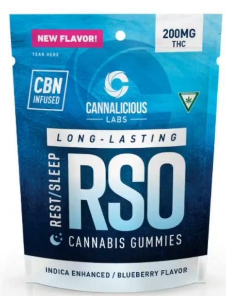 Cannalicious | Blueberry (Rest) | 200mg RSO Gummy (10x20mg)