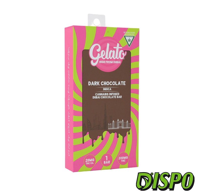 Gelato - Dubai Bar 200mg Dark Chocolate Bar