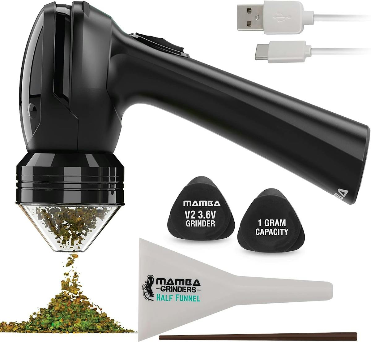 Photo of Mamba V2 Black Electric Portable Herb Grinder
