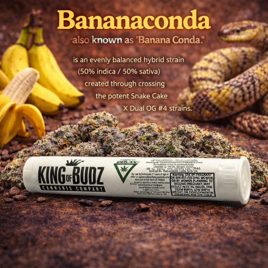 KOB - 1g Preroll - Banana Conda