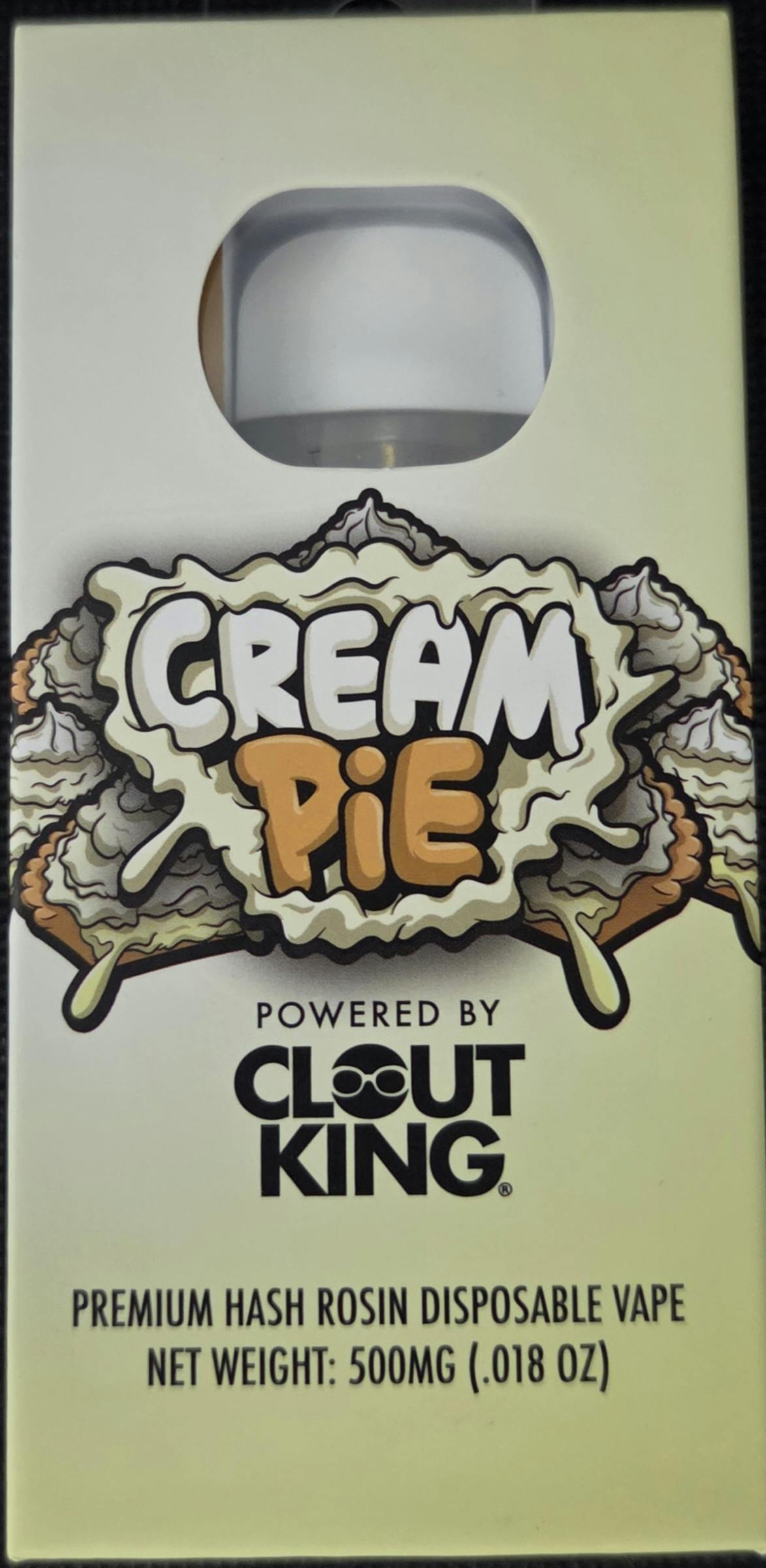 Clout King - Cream Pie - .5g Live Hash Rosin Disposable