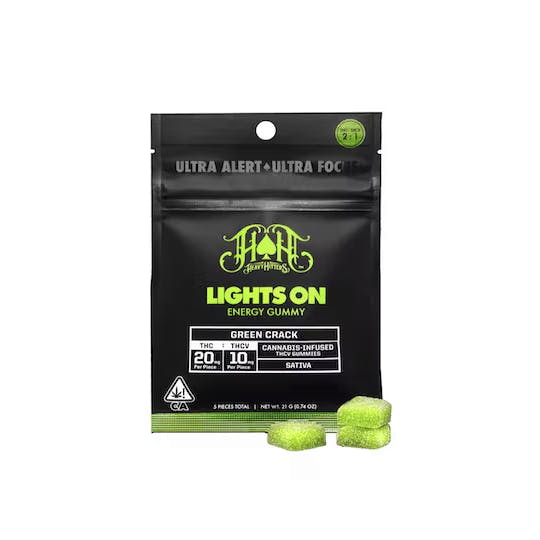 GREEN CRACK 2:1 THC:THCV LIGHTS ON GUMMIES-0