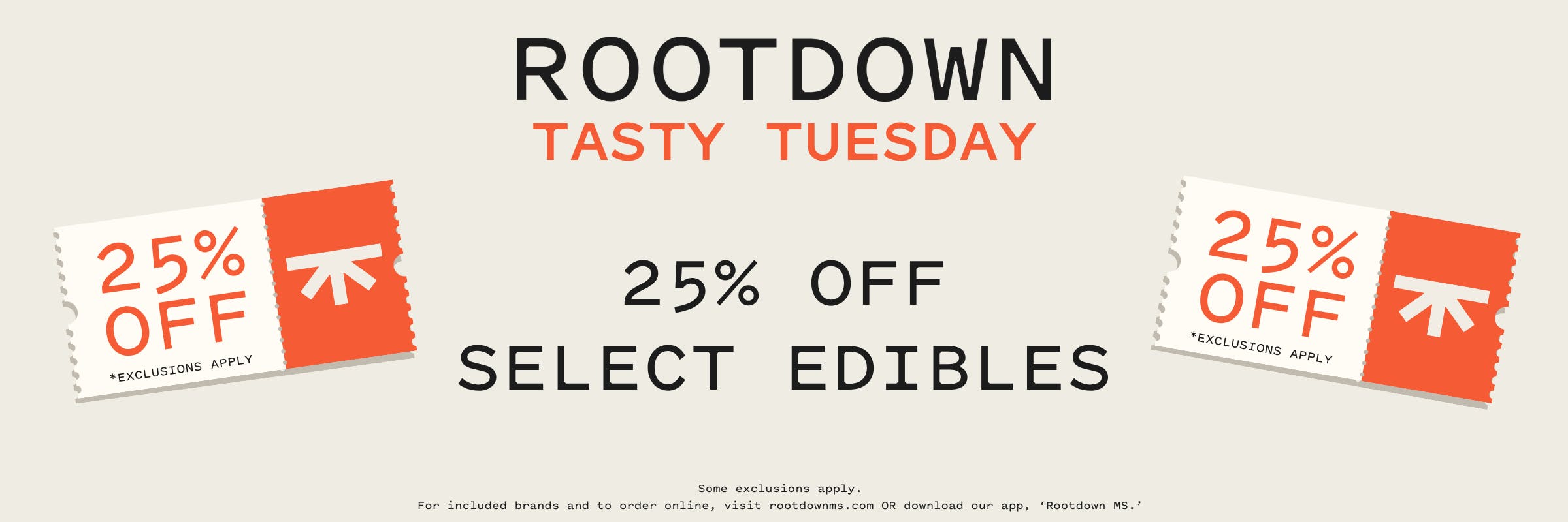 Tasty, Tuesday, edibles, gummies, discount, sale, promo, online, online orders, orders, pickup