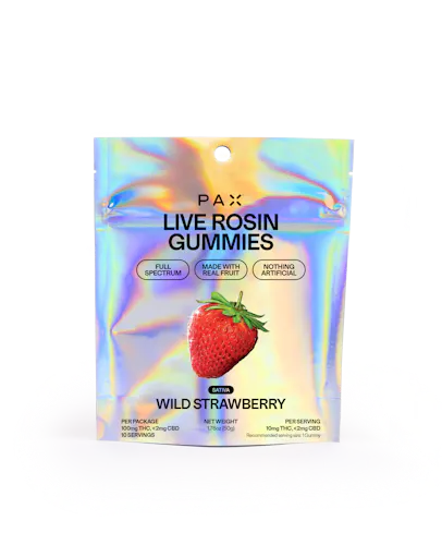 PAX | LIVE ROSIN GUMMIES | WILD STRAWBERRY | 100MG(10PK)-active
