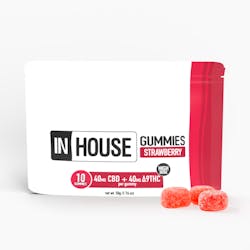 Gummies-Strawberry 1:1 THC CBD 40mg Each 400mg Total