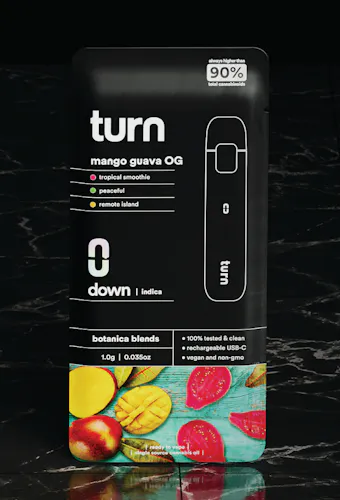 Turn  |  Mango x Guava Botanica Blends | 1G Disposable Vape-active
