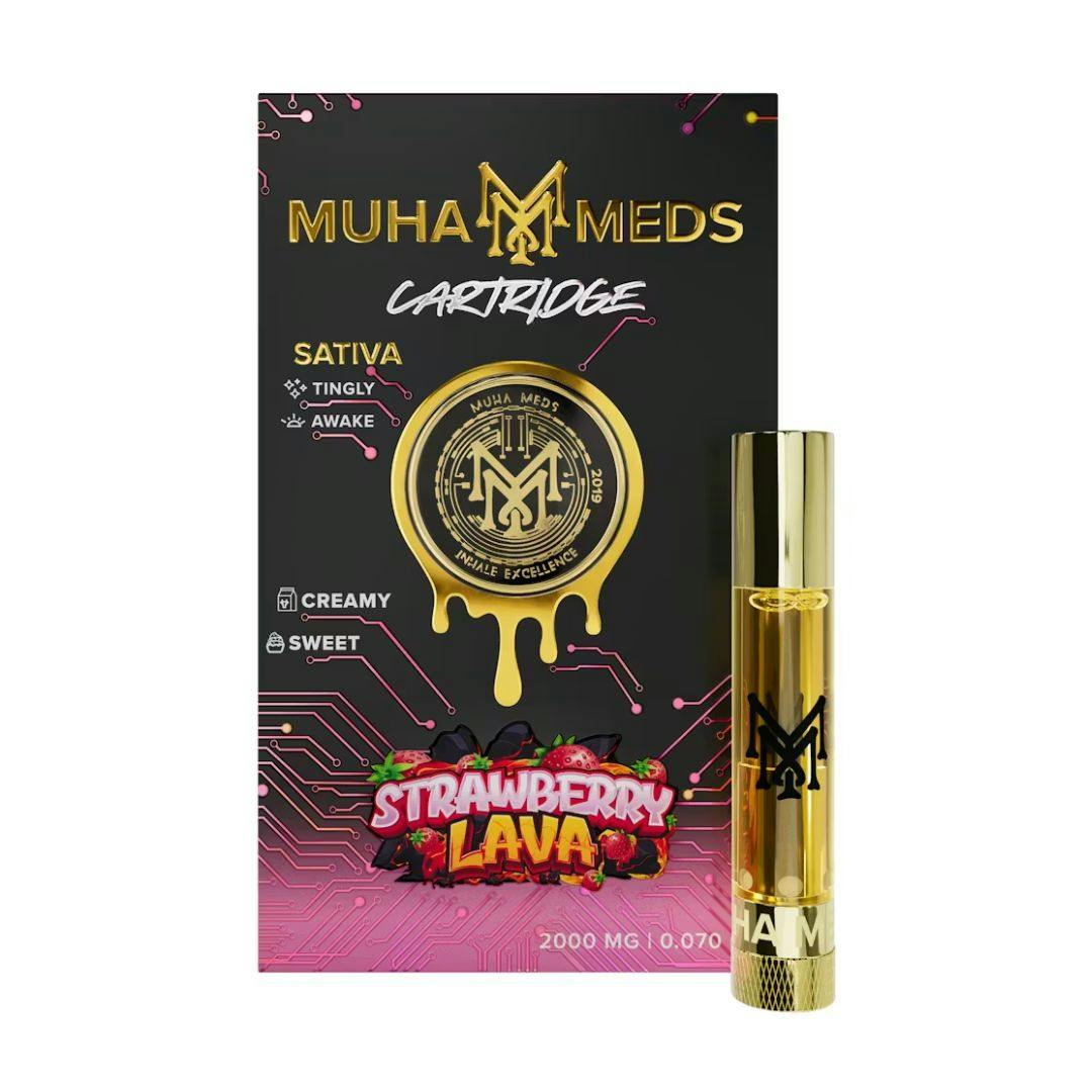 Muha Meds - 510 Vape Cartridge - (2g) - Sativa - **STRAWBERRY LAVA** (4/$40)