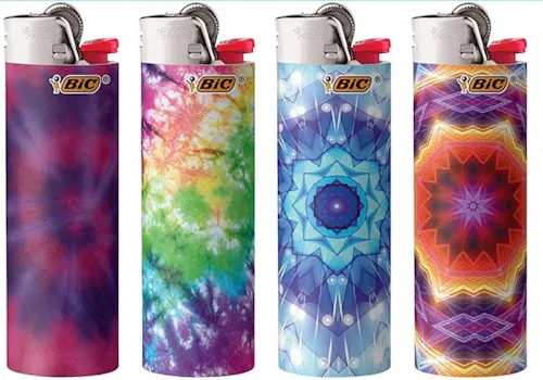 Bic – Lighter- Assorted Psychedelic Designs-active
