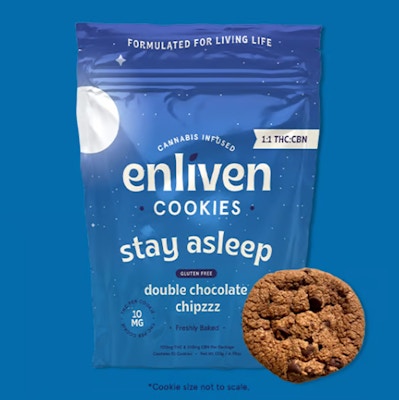 Product KR Enliven Cookies - Double Chocolate Chipzzz 1:1 (THC:CBN) 100mg (10pk)