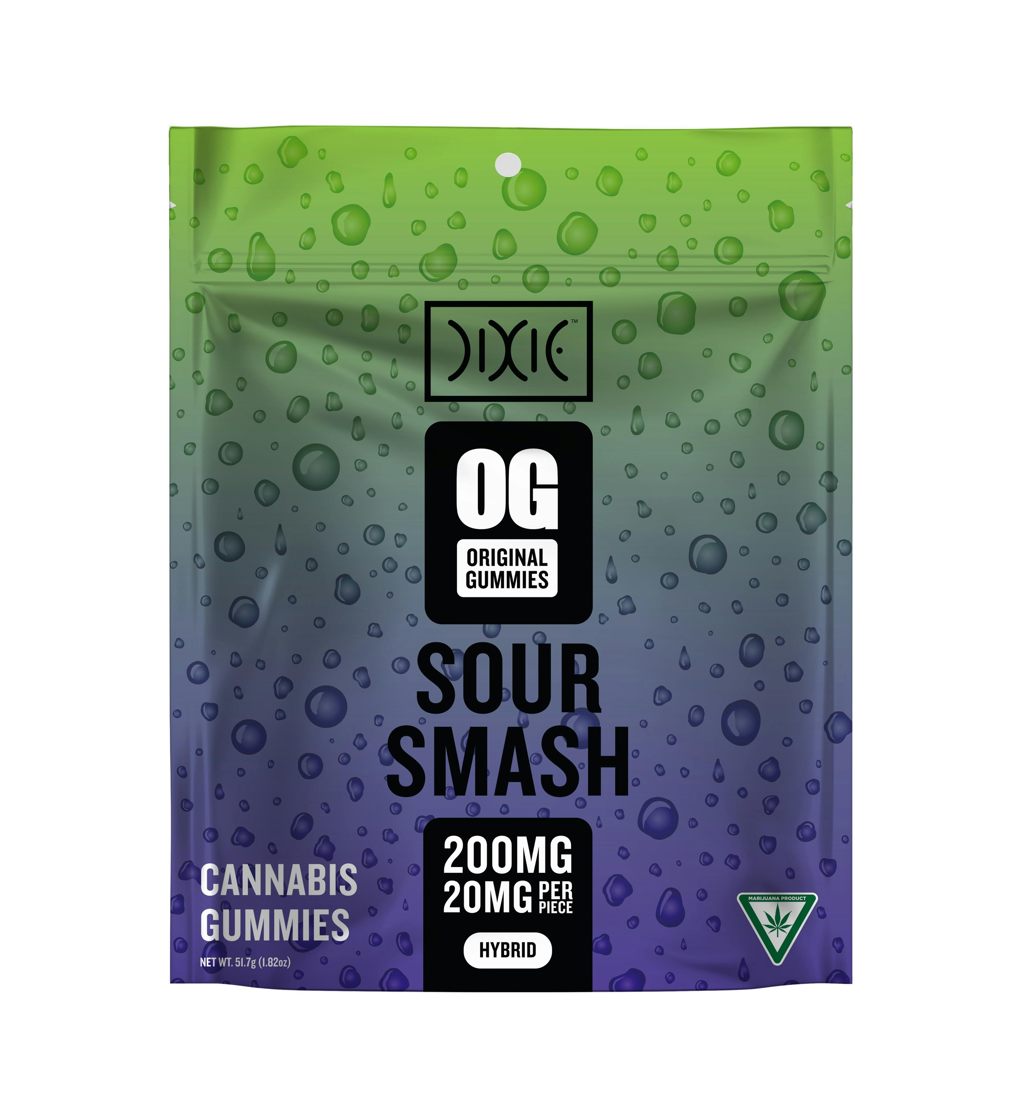 Buy Dixie - 200mg Gummies - Sour Smash (H) Edibles Cannabis