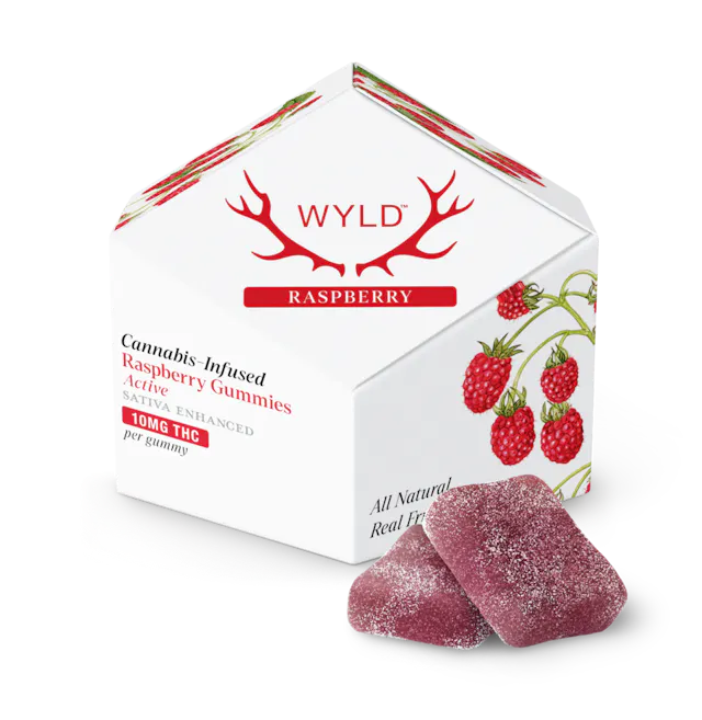 Wyld Gummies Raspberry 10pk/100mg (sativa, 2.8g)