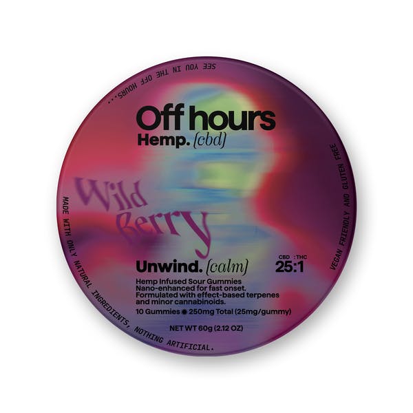 Product Off Hours - Unwind (hemp) - 25mg CBD - 1mg THC