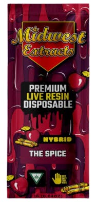MIDWEST EXTRACTS | THE SPICE | LIVE RESIN DISPOSABLE SATIVA/HYBRID
