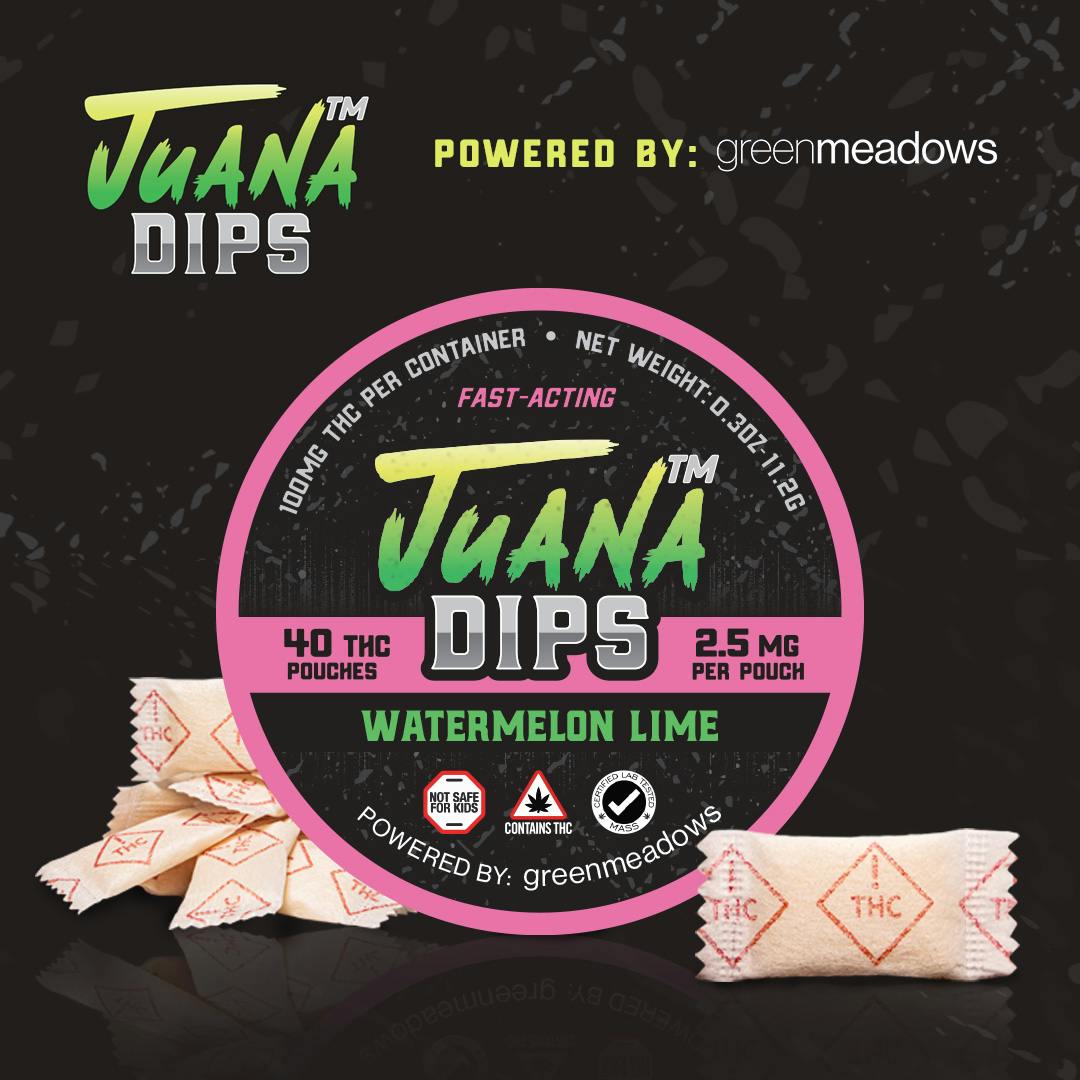 JuanaDips - THC Pouches 100mg (5mg Each) - Watermelon Lime