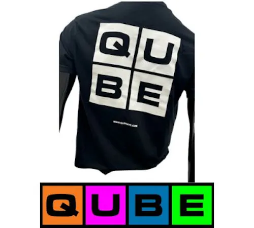 Qube | Black Shirt | Design & Logo | Extra Large-2