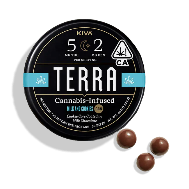 Kiva Terra Bites - Milk and Cookies 5:2 CBN 100mg | Harborside