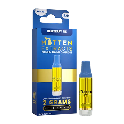 Mitten Extracts - 2g Cart - Blueberry Pie (I) - CARTRIDGES by Mitten Extracts at King of Budz