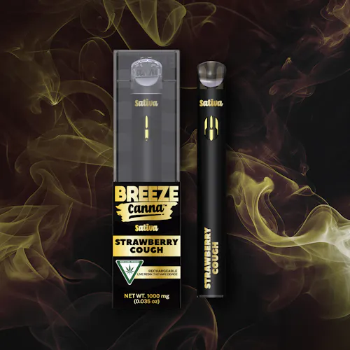 Strawberry Cough – Sativa Live Resin 1g PLUS Vape Device-active