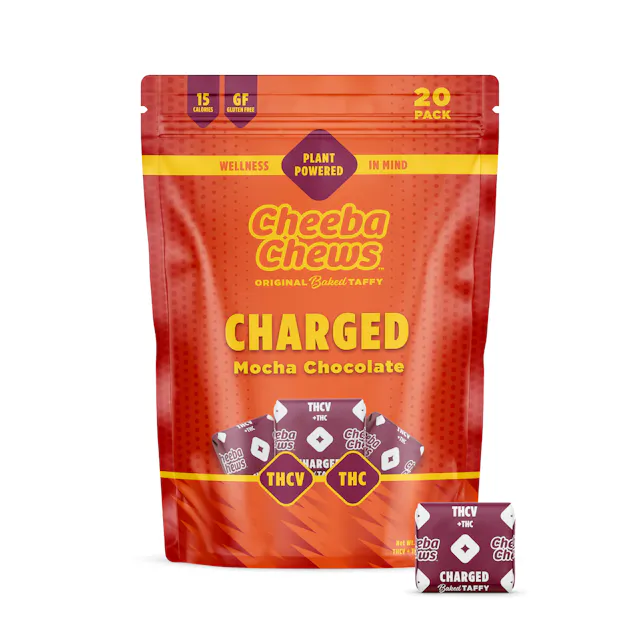 Cheeba Chews Mocha Chocolate Taffy Charged 2 THC : 1 THCV 20pk/100mg (sativa, 2.8g)