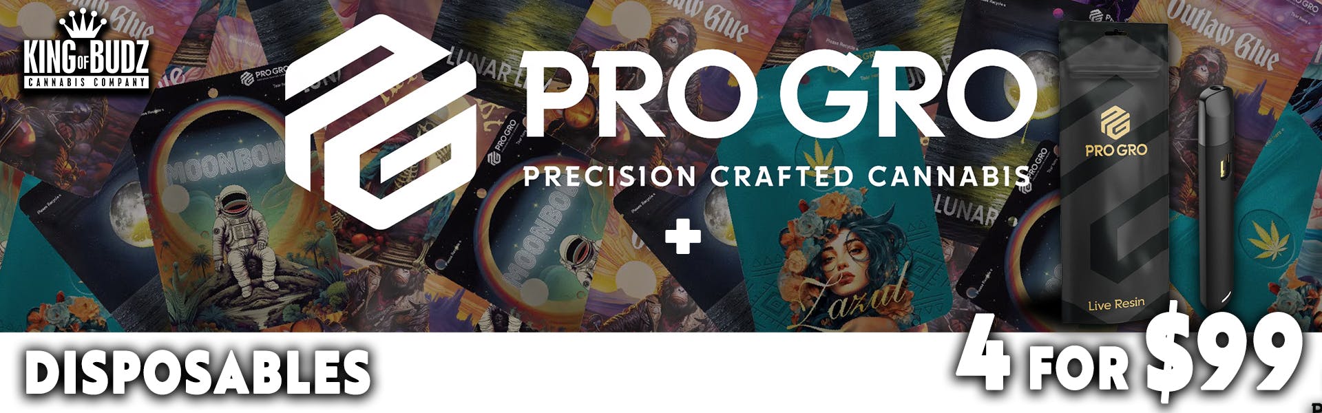 Pro Gro 1G Live Resin Disposables 4 For $99