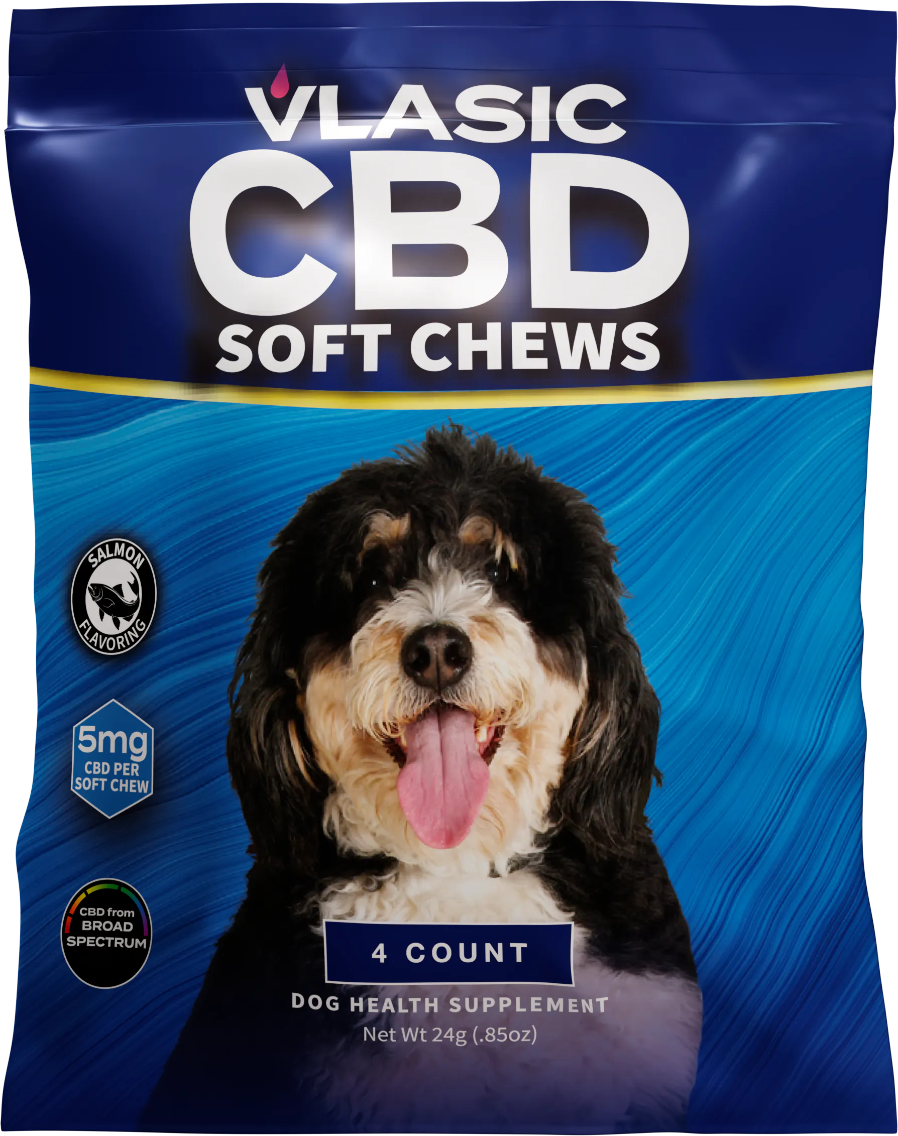 Vlasic Labs | 20mg CBD Dog Chews [5mg 4pk] | Salmon Flavor