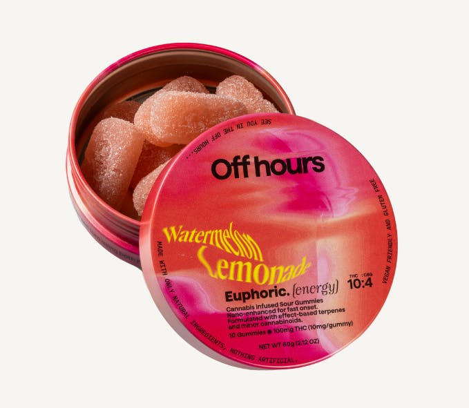 image of Sour Watermelon Lemonade “Euphoric” 2:1 | 100mg Gummies (10mg/10ct)