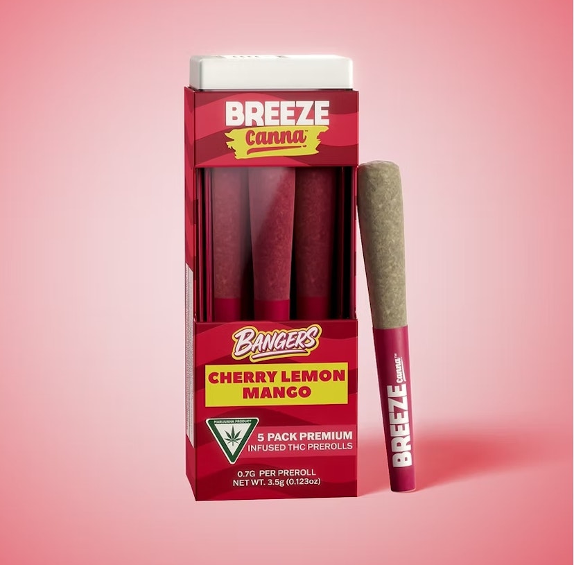Breeze Bangers x 5 Infused Prerolls | Cherry Lemon Mango