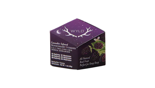 WYLD | Boysenberry 1:1:1 THC:CBD:CBN Indica gummies | 10mg-active