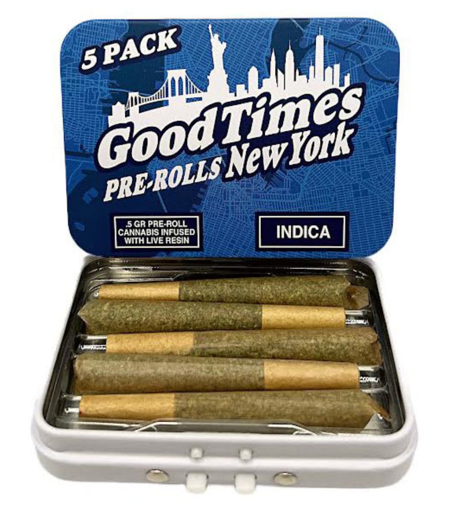 Preroll | Good Times | Purple Punch | Infused Preroll | 5pk | Indica