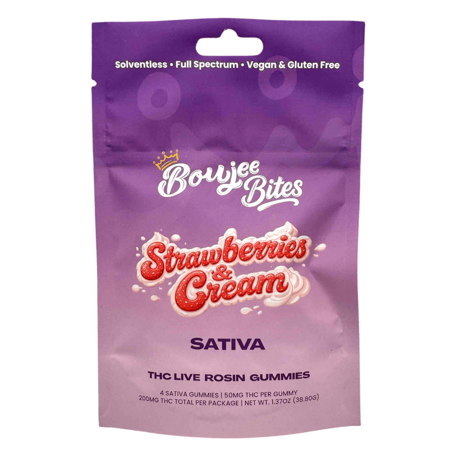 Product: Boujee | Live Rosin Gummies - 200mg - Strawberries & Cream