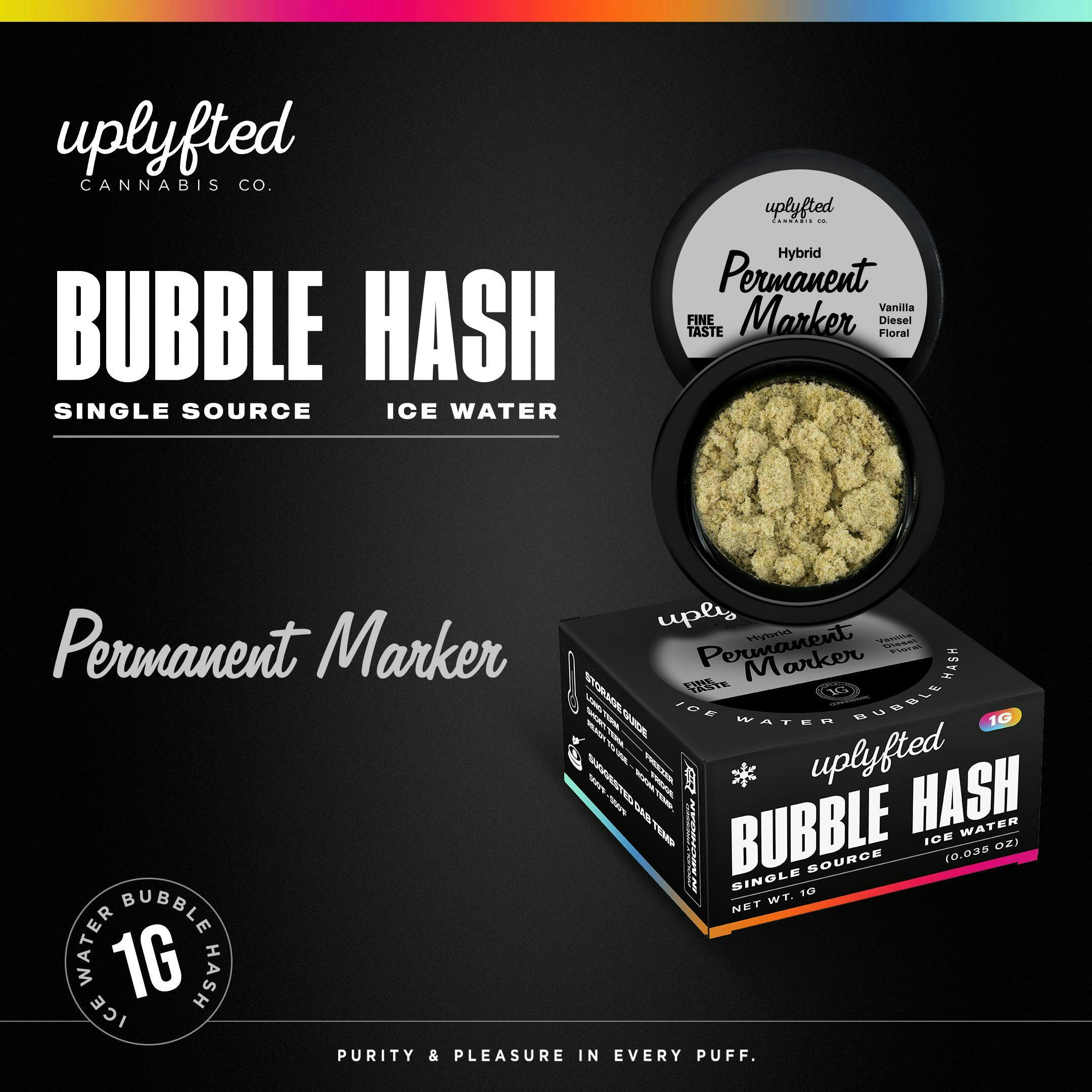Uplyfted Cannabis Co. UPLYFTED | PERMANENT MARKER | BUBBLE HASH INDICA/HYBRID — CONCENTRATES
