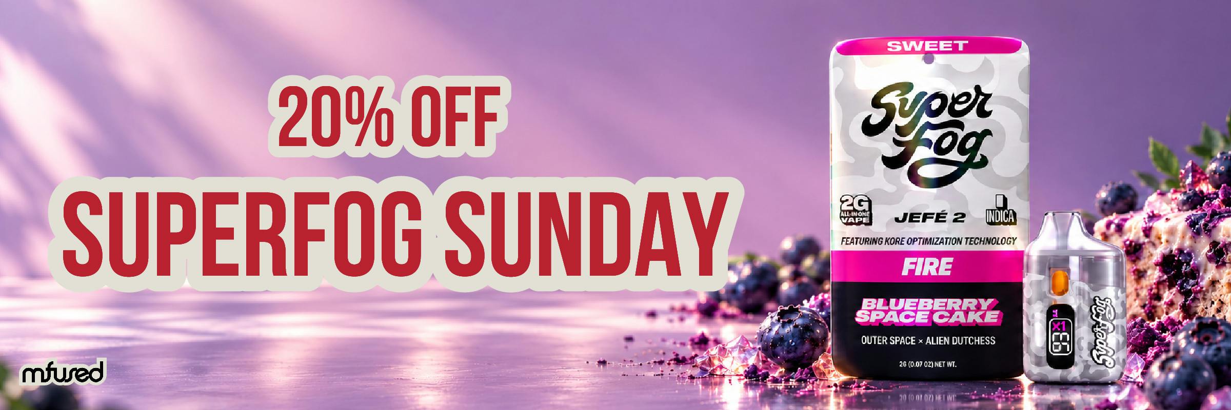 Sunday Promotion Super Fog 20% OFF Superfly Dispensary Upper West Side