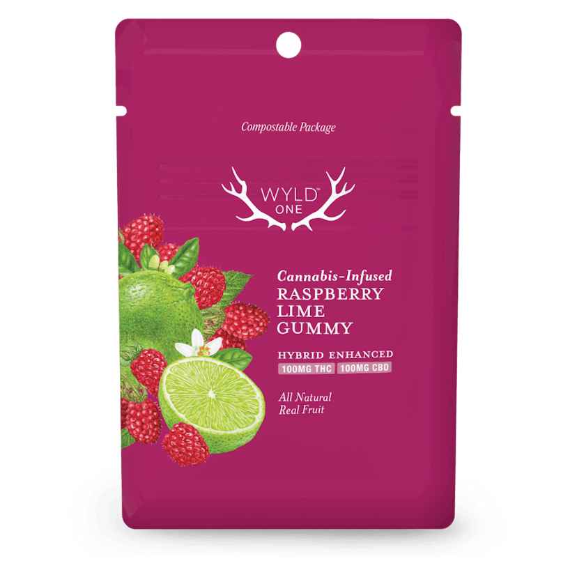Wyld One Raspberry Lime 100mg THC 100g CBD Hybrid