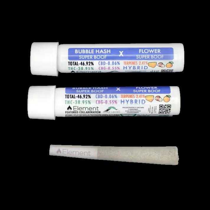 SUPERBOOF x SUPERBOOF LIVE HASH INFUSED PRE-ROLL HYBRID by Element – Pre-Rolls at Gatsby Cannabis