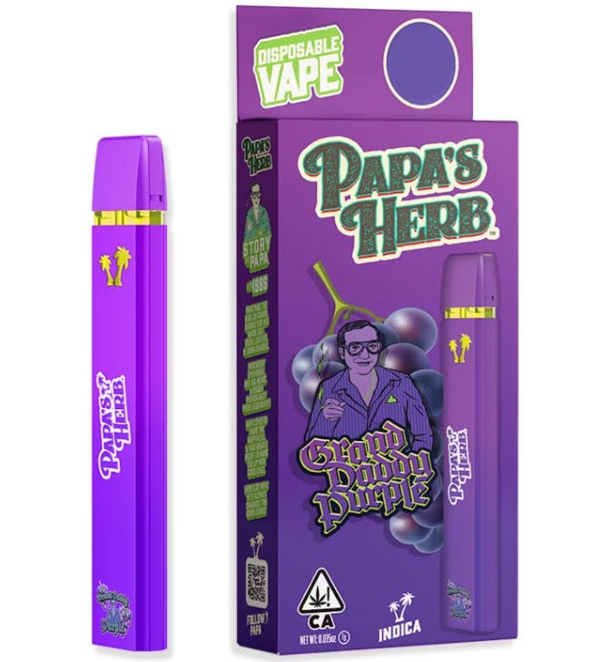 Papa's Herb - Vape: Grand Daddy Purple (Disposable) | Blum