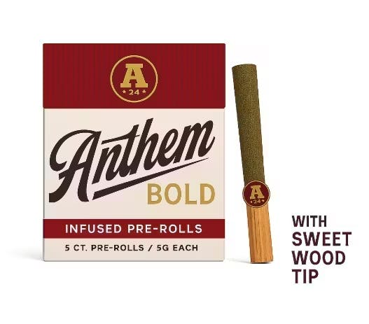 Anthem Bold 2.5g Infused Pre-Roll 5pk - Berry Gelato