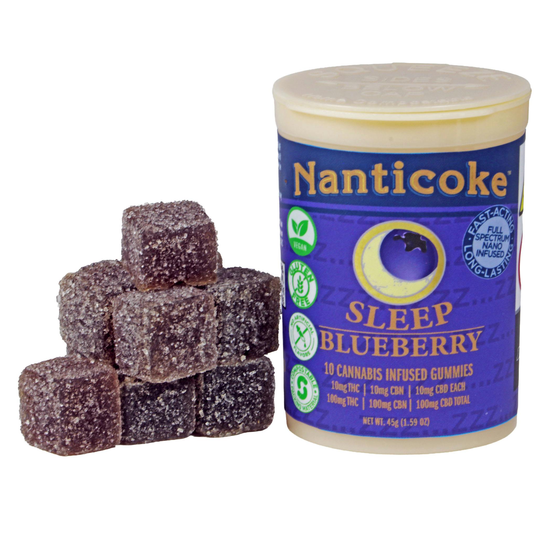Nanticoke Sleep Blueberry 1:1:1 (THC:CBN:CBD) Gummies 10mg 10pk
