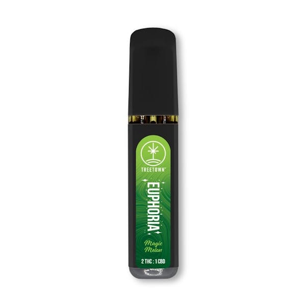 Product: Treetown | Magic Melon Euphoria 2:1 THC:CBD Disposable All-In-One Cartridge | 1g