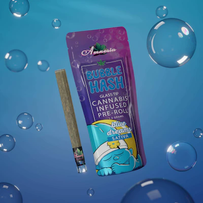 Amnesia - 1.3g Bubble Hash Infused Preroll - Blue Dream
