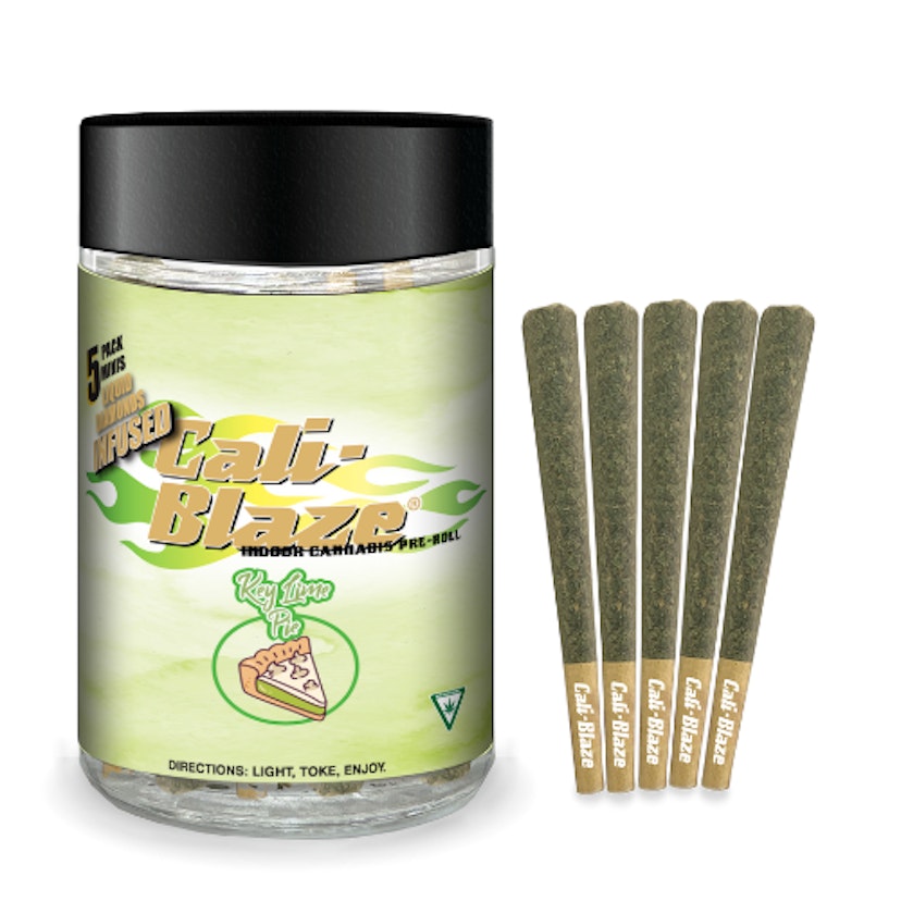 Cali Blaze - Key Lime Pie 5pk Liquid Diamond Infused Pre-Rolls