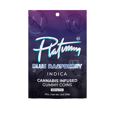 Platinum Vape - Gummies - (200mg) - Indica - **BLUE RAZ** (9/$20)