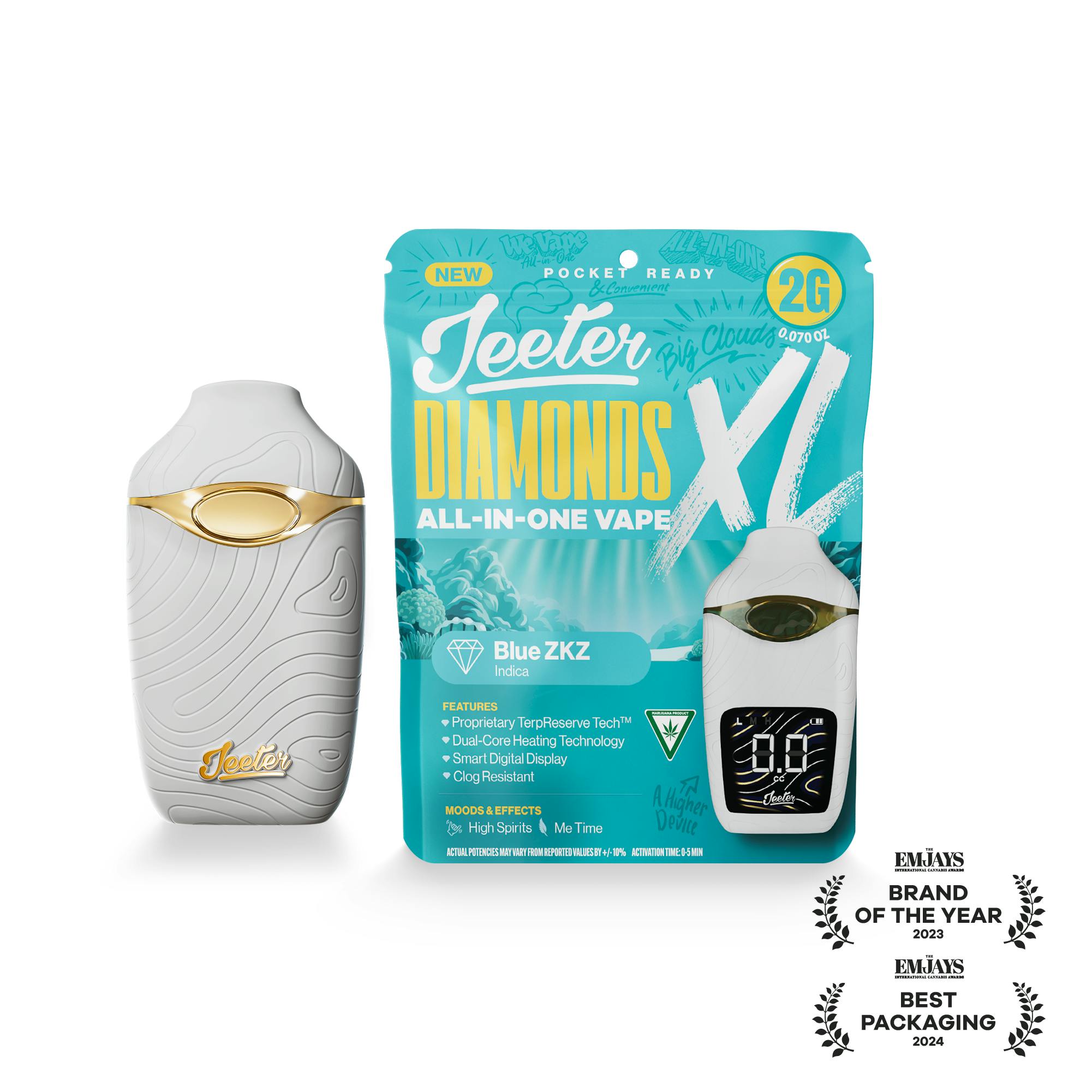 Jeeter - 2g Liquid Diamond Disposable - Blue ZKZ