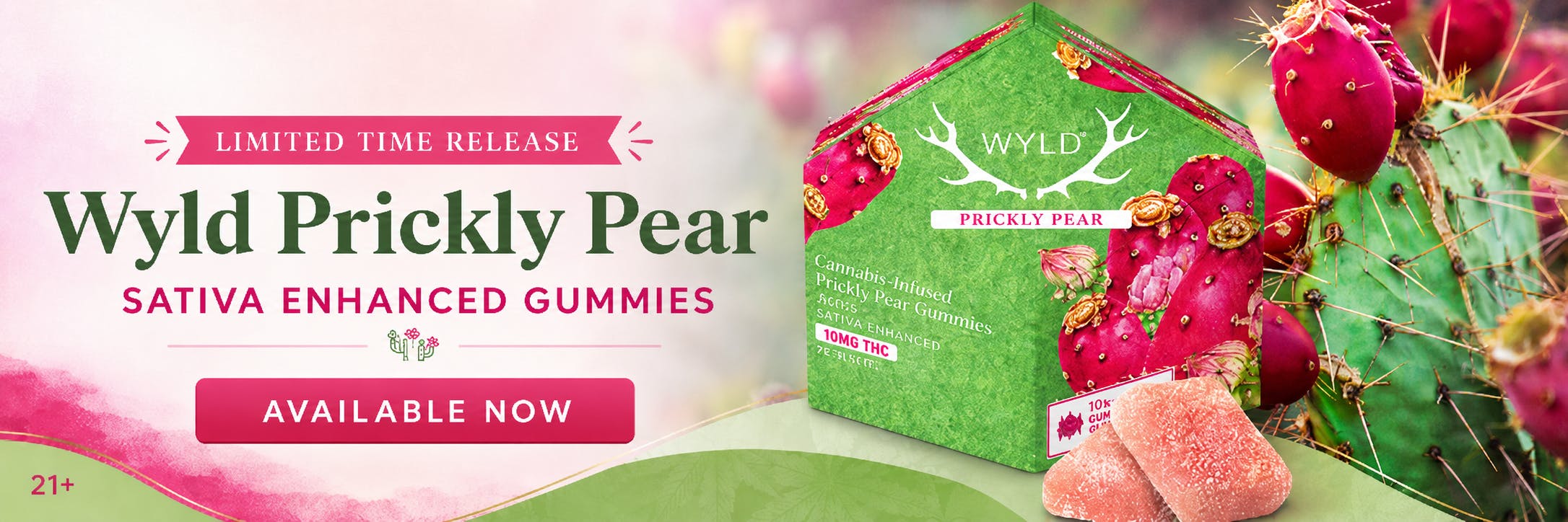 Find Wyld Prickly Pear THC Sativa Enhanced Gummies at Gorge Greenery in Hood River, Oregon. Limited-time Wyld release available while supplies last.