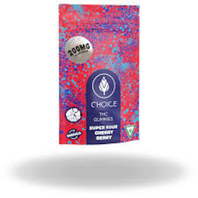 Choice Chews - 200mg Gummies - Super Sour Cherry Limeade (Hybrid)