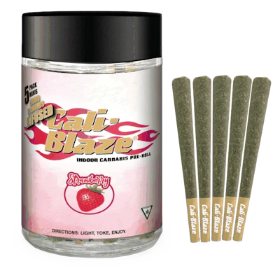 Strawberry Liquid Diamond Pre-Roll 5-Pack | 3.5g - PRE_ROLLS by Cali-Blaze at King of Budz