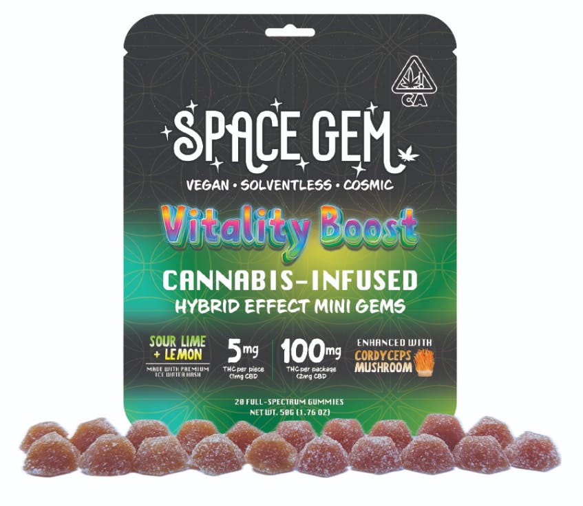 Space Gem Solventless Gummies 20pk 100mg - Vitality Boost (H