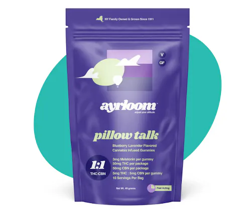 Ayrloom | Blueberry Lavender ‘Pillow Talk’ | 1:1 | 5MG THC : 5MG CBN 10 Pack-1