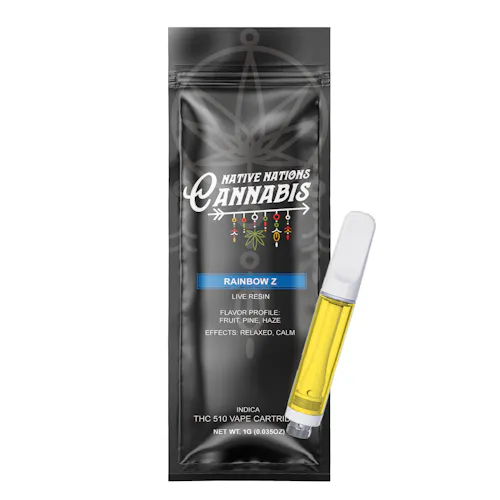 Native Nations | 510 Cartridge | Rainbow Z- Live Resin Infused | 1g-active
