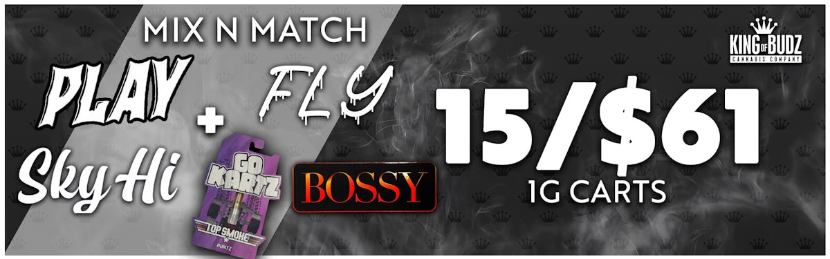 Play Fly Sky Hi Go Kartz AND Bossy 1g Carts 15/$61