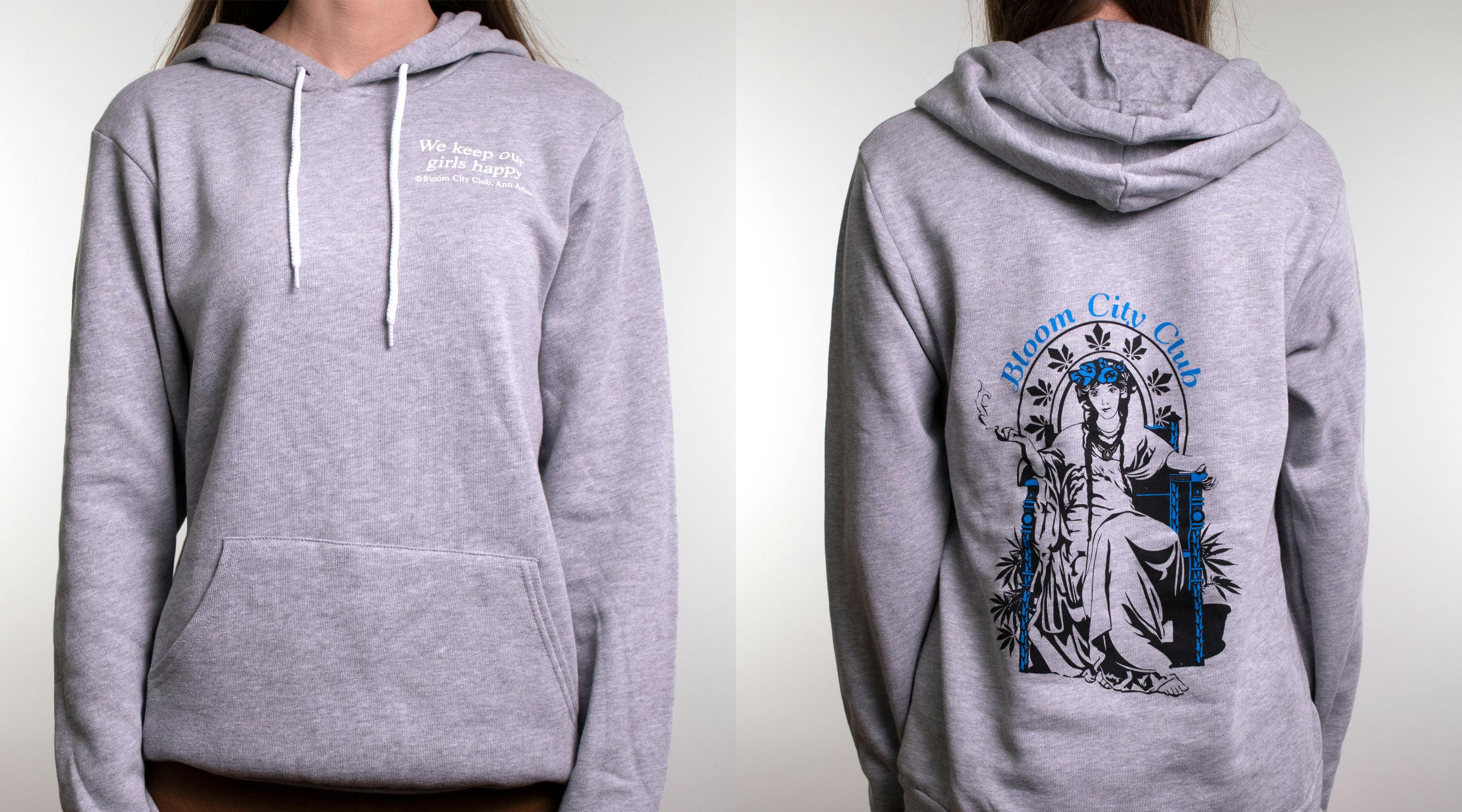 Product: Bloom City Club Hoodie | Gray | XSM | Bloom Brand